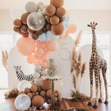 Qfdian Party decoration hot sale new 30/50 5/10inch Coffee Brown Khaki Skin Color Animal Pattern Balloon Jungle Party Balloon Decoration Birthday Party Supplies