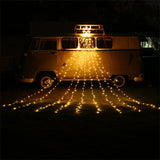 Qfdian Party decoration Party gifts hot sale new 288LED Stars Christmas Fairy Lights String Curtain Lights Outdoor For Garden New Year Party Decoration Lawn Lamp US Plug/EU Plug