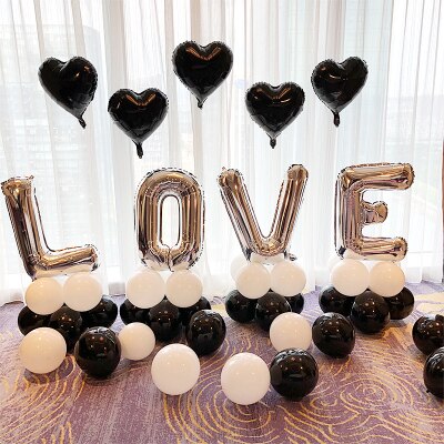 55pcs/set Love Letter Balloon Valentine's Day Birthday Proposal Confession Wedding Decoration Party Supplies