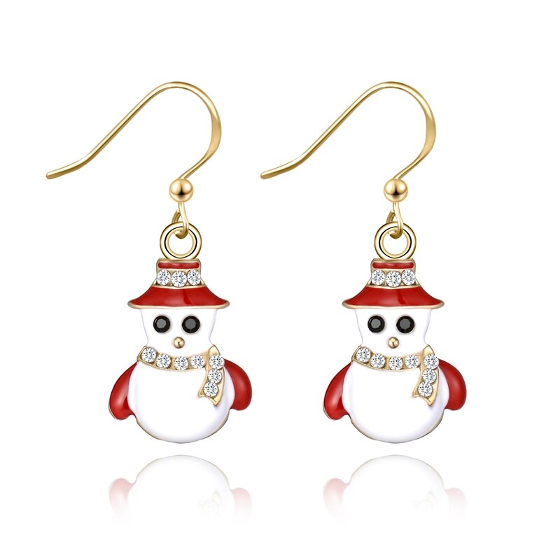 qfdian Christmas Santa Ear Studs Christms Women Jewelry Piercing Stud Earring Women Merry Christmas Decor Girl Friend Xmas Gift Natol