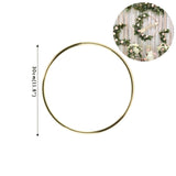 Qfdian Christmas 10-40cm Gold Iron Metal Ring Hoop Wreath Garland Floral Wreath For Home DIY Handmade Door Hanging Wedding Decoration Baby Shower