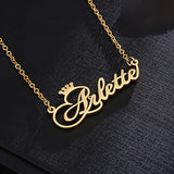 Personalized Stainless Steel Arabic Name Custom Necklaces For Women Men Gold Color Chain Lover Necklace Jewelry