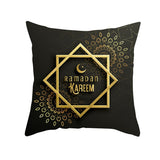 Qfdian Party decoration Islamic Eid Mubarak Pillowcase Ramadan Kareem Home Car Bedroom Sofa Decootative Pillow Cushion Covers Mosque Muslim Decor 45cm