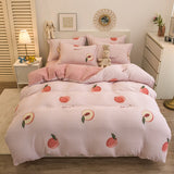 Qfdian father's day gifts Home Textiles Solid Color Velvet Duvet Cover for Household Winter Warmth Thick Bedding Set Bedroom Set Twin Queen Duvet Cover