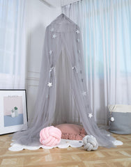 Qfdian Baby Dome Mosquito Net With Stars Hanging Tent Baby Bed Crib Canopy Bedroom Tulle Curtains Children Kids Room Decoration