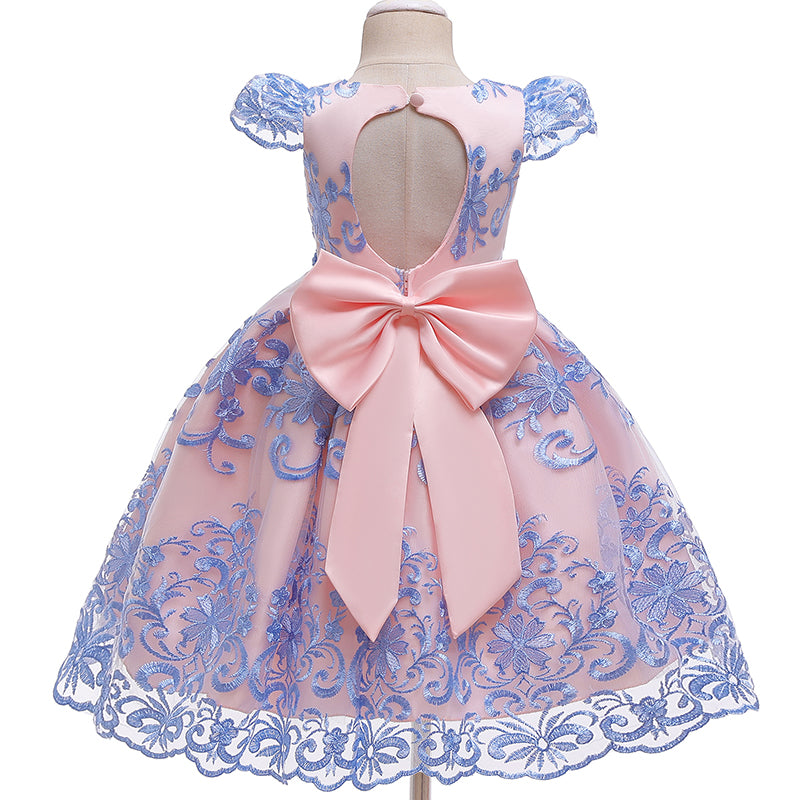 QFDIAN New Year Costume Big Bow Kids Girl Wedding Kids Dresses For Girls Princess Party Pageant Formal Dress Prom Girls Christmas Dress