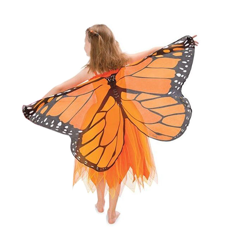 Qfdian Kids Butterfly Costume Girl Fairy Butterfly Wings Chiffon Blue Pink Purple Halloween Costume