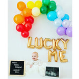 Qfdian Party decoration hot sale new 1set 107pcs DIY Rainbow balloons chain set 10 inch mixed color latex helium globos girls birthday party decorations baby shower