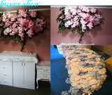 Qfdian wedding decorations hot sale new 20PCS Cherry Blossom Flower Branch High Quality Lifelike Fake Flower DIY Home Party Decoration Wedding Arch Decoration