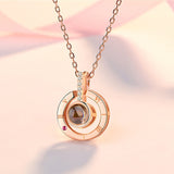 Qfdian valentines day decorations for the home Present Gift Wife Supply Romantic Engagement Heart Languages Says Necklace Valentines Christmas Girlfriend You Anniversary Love