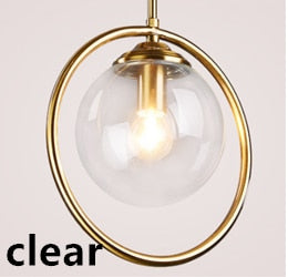 Qfdian home decor hot sale new Modern Led Bedside Pendant Light Fixture Nordic Indoor Golden Iron Hanging Lamp Luminaire Kitchen Dining Room Home Decor Lights