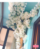 100cm Silk flowers Long-Peach Sakura Artificial flower Pink Wedding Decoration Cherry blossom branch for home Decor wedding Arch