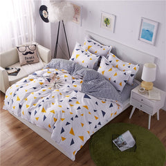 Qfdian Kuup 3-4pcs Cartoon Bedding Set Duvet Cover Set Soft Bedding Printing Bed Linen Queen Size Bedding Set Fashion Design For Girl