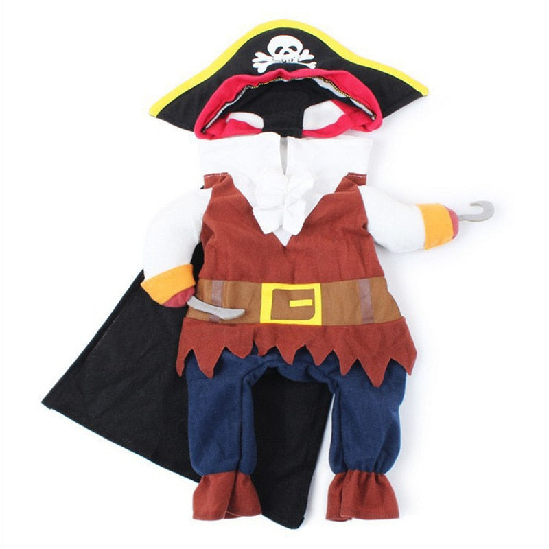 Qfdian Pet Outfits Funny Halloween Pet Dog Costumes Pirate Suit Cosplay Clothes For Small Medium Dogs Cats Chihuahua Puppy Clothing Pet Products