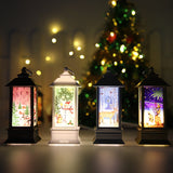 Qfdian valentines day gifts for her Santa Claus Snowman Lantern Light Merry Christmas Decor for Home Christmas Tree Ornaments Xmas Gifts Navidad New Year