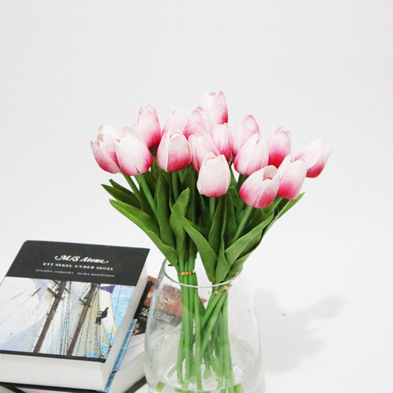 Tulip Artificial Flower Real Touch Artificial Bouquet Fake Flower Wedding Decoration Flowers Tulips For Home Decoration Tulipany