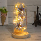 Qfdian Party decoration LED Light Artificial Flower Valentines Day Gift Wedding Favors Gift For Guests Home Table Decorations Drop Shipping
