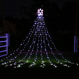 Qfdian Party decoration Party gifts hot sale new 288LED Stars Christmas Fairy Lights String Curtain Lights Outdoor For Garden New Year Party Decoration Lawn Lamp US Plug/EU Plug