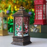 Qfdian valentines day gifts for her Santa Claus Snowman Lantern Light Merry Christmas Decor for Home Christmas Tree Ornaments Xmas Gifts Navidad New Year
