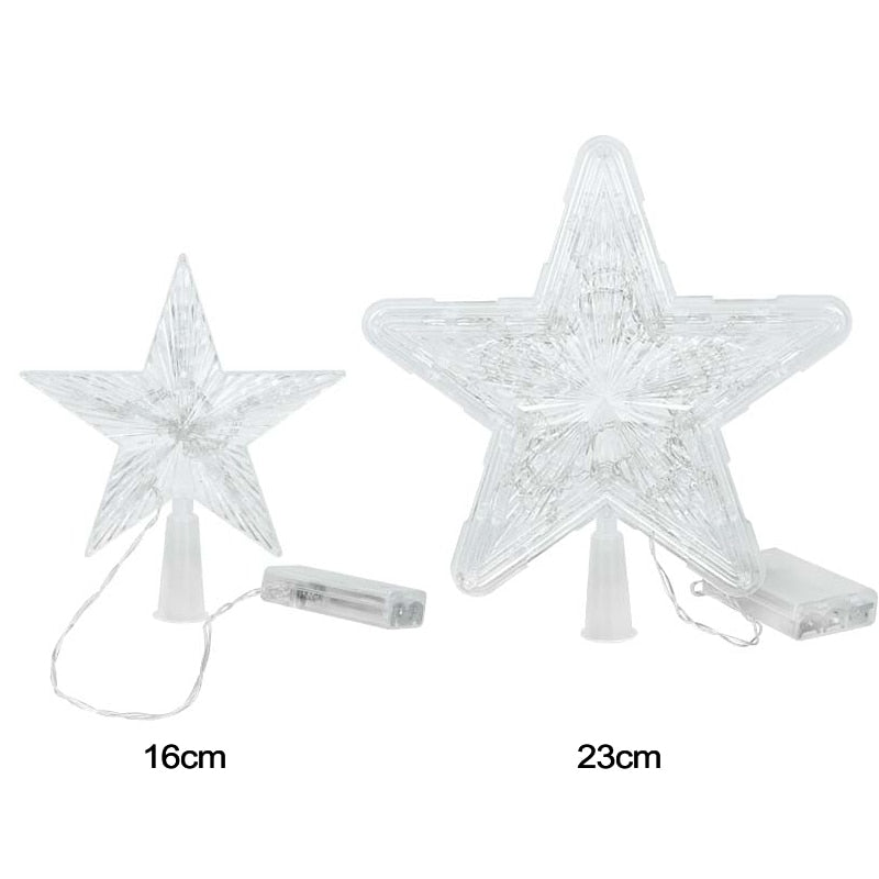 Qfdian wedding decorations Christmas Tree Top Star LED Light Lamp Christmas Decorations For Home Xmas Tree Ornaments Navidad New Year 2022 Natal Noel