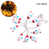 Qfdian home decor hot sale new Outer Space Party LED Lights Astronaut Rocket Mars Spaceship String Light Galaxy Solar System Party Boy First Birthday Supplies