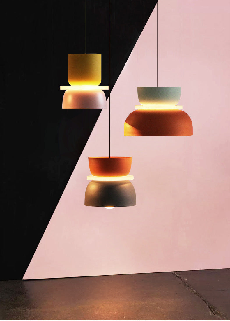 Qfdian home decor hot sale new New Modern Pendant Lamp Led Nordic Hanging Suspension Bedside Living Bedroom Study Bar Dining Room Lighting Macaron Decor Lights