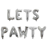 Qfdian Party decoration 1set Pet Dog Birthday Theme Party LETS PAWTY Letter Foil Balloon Decoration Set Girl Boy Celebration Atmosphere Party Supplies