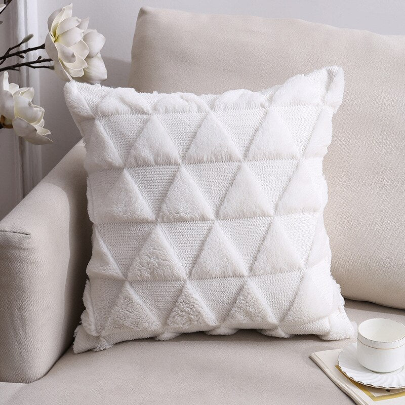 Fur Plush Pillowcase Decorative Sofa Cushion Covers Case Bed Decor Flowers Throw Pillow Cover Home Decor Pillow Case 45x45cm