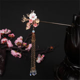 Qfdian gifts for women hot sale new HANFU Peony Flowers Hanfu Traditional Flower Hairpin Classic Hair Stick Elegant Women Elegant Hanfu Hair Accessories Women's Gifts