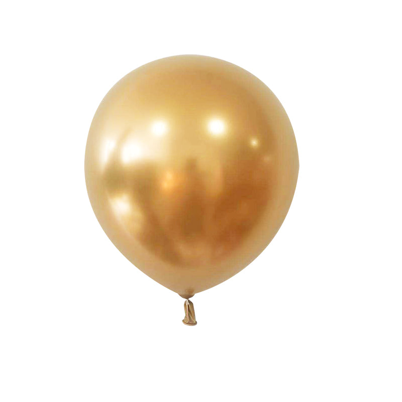 Qfdian 125pcs White Gold Balloon Garland Arch Kit Gold Dot Chrome Metallic Latex Ballon for Wedding Birthday Christmas Party Decor