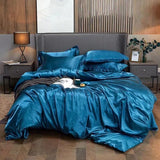 Qfdian Luxury Soft Bedding Set Home Textile Solid Color Bedroom Decor Duvet Cover Bed Sheet Bedding Covers Set Full King Size 4pcs