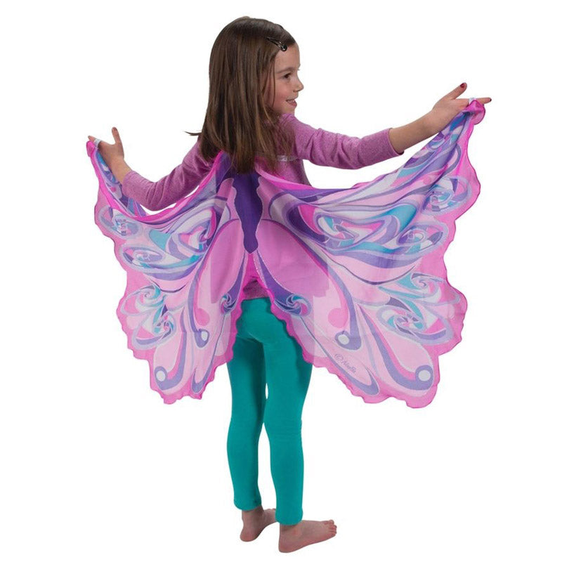 Qfdian Kids Butterfly Costume Girl Fairy Butterfly Wings Chiffon Blue Pink Purple Halloween Costume