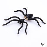 Qfdian Halloween Decoration Halloween Costumes For Woman 3D Creepy Black Spider Ear Stud Earrings For Haloween Party DIY Decoration