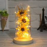 Qfdian Party decoration LED Light Artificial Flower Valentines Day Gift Wedding Favors Gift For Guests Home Table Decorations Drop Shipping