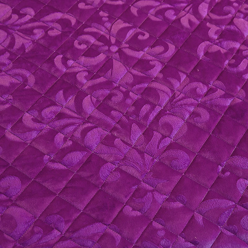 Qfdian Cozy apartment aesthetic hot sale new High-grade Bedding Bed Skirts Pillowcases Purple Velvet Thick Warm Lace Princess Bedspread Bed Sheets Mattress Cover King Queen