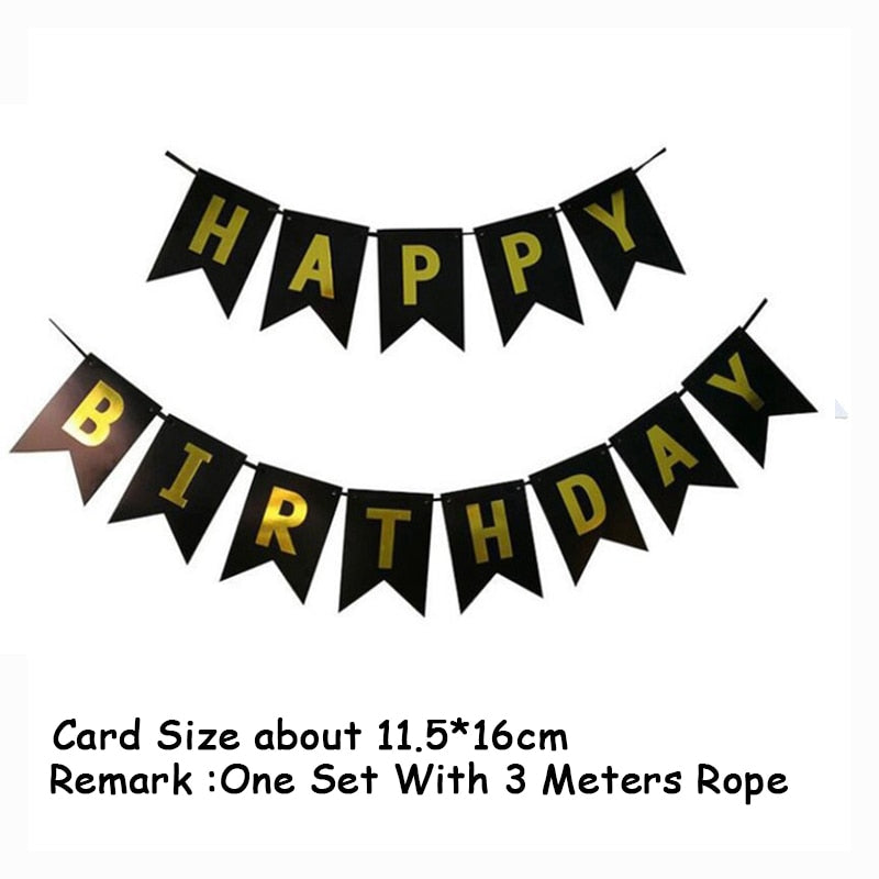 Qfdian Party decoration hot sale new Happy Birthday cloth Banner Sign Door Hanging Wall Decor adult Bday Party Balloon Supplies Favors for Kids Birthday 100 days