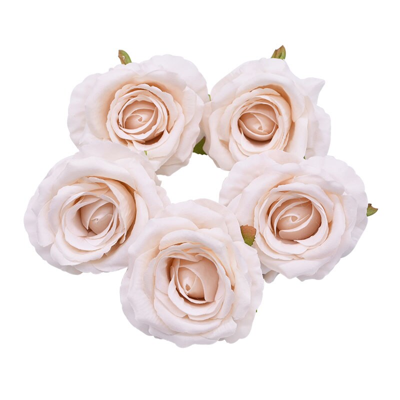 Qfdian Party decoration 30P Silk Rose Artificial Flower Heads for Decoration Wedding Flower Arrangement Birthday Baby Shower Party Floral Backdrop Decor