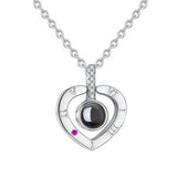 Qfdian valentines day decorations for the home Present Gift Wife Supply Romantic Engagement Heart Languages Says Necklace Valentines Christmas Girlfriend You Anniversary Love