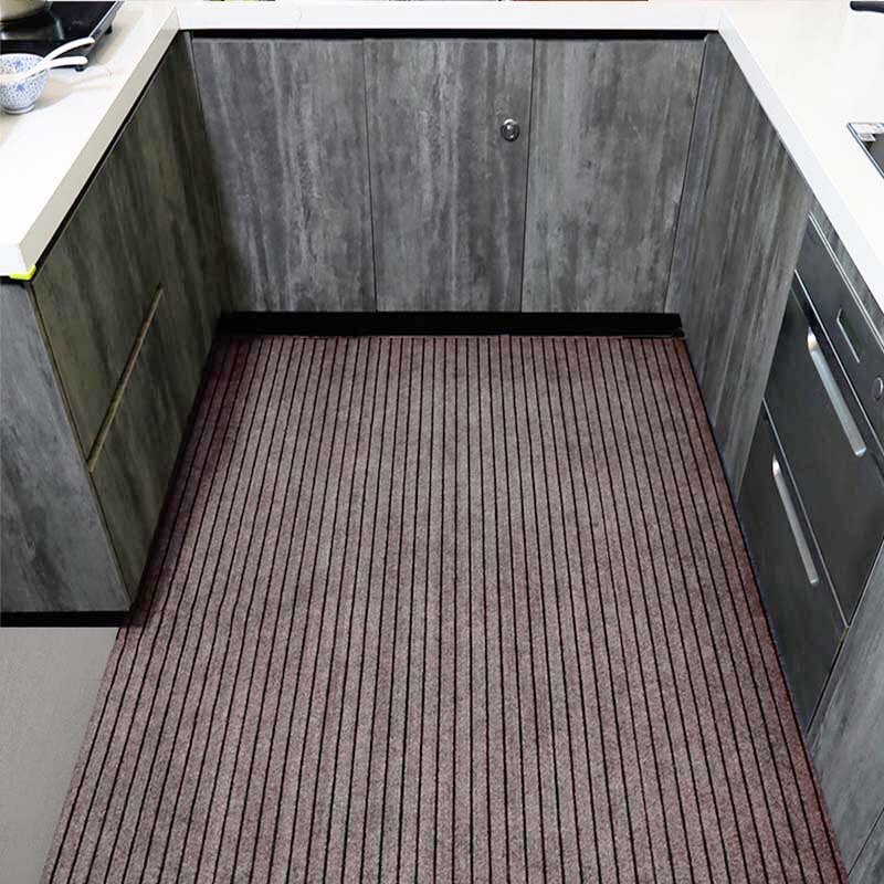 Qfdian Anti Slip Kitchen Mat for Floor Stripe Kitchen Carpet Long Hallway Rugs Entrance Doormat Bath Mat Living Room Carpet Can Be Cut