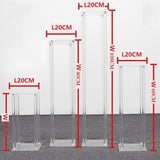 Qfdian Party decoration New Acrylic Flower Vase Clear Flower Vase Table Centerpiece Marriage Luxury Floral Stand Columns For Wedding Decoration