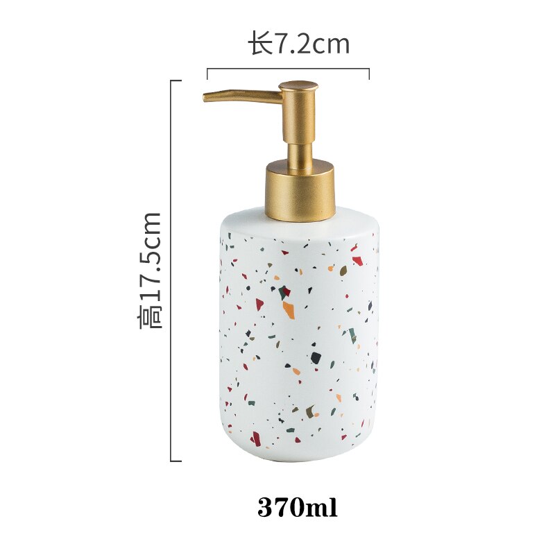 Qfdian Party decoration Party gifts hot sale new Ceramics Marble Hand Sanitizer Bottle Bathroom Shower Gel Shampoo Dispense Bottles Travel Portable Press Lotion Bottle Porcelain