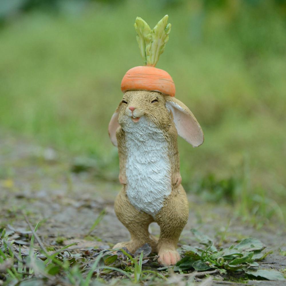 Qfdian decorations clearance Everyday Collection Easter Decorations for Home Cute Rabbit Figurines Miniature Tabletop Ornaments Fairy Garden Thanksgiving