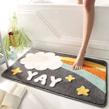 Qfdian Cozy apartment aesthetic Soft Bathroom Carpet Area Rugs Mat Water Absorbent Kitchen Carpet Floor Carpets for Living Room Home Decor Entrance Doormat