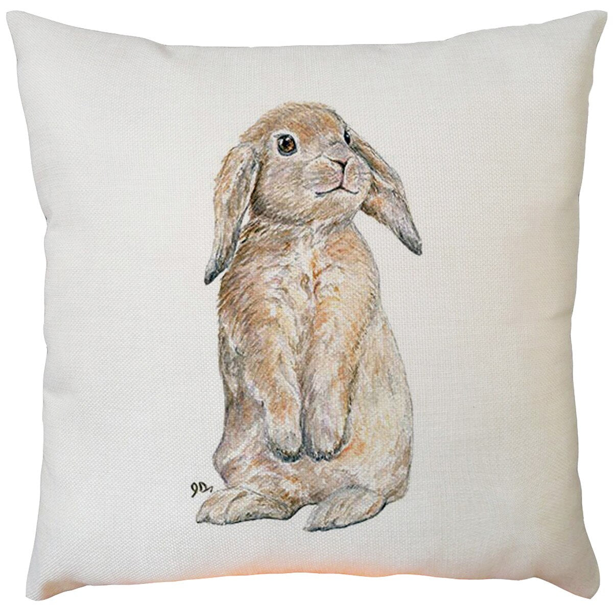 Qfdian easter decorations clearance Happy Easter Cushion Cover Bunny Eggs Decorative Pillow Cover Easter Rabbit Print Pillow Case Sofa Car Cushion Cover Home Decor