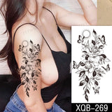 Qfdian gifts for women hot sale new Waterproof Temporary Tattoos Stickers Flowers Butterfly Tatto Flash Sexy Fake Tattoo Arm Body Chest Tatto Art for Women and Girl