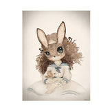 Qfdian easter decorations clearance Nordic Modern Cartoon Moon Rabbit Girls Carousel Canvas Painting Spray Color Swan Art Poster Kids Baby Nursery Room Wall Picture