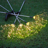Qfdian Party decoration Party gifts hot sale new LED Solar Firework Lights Outdoor Waterproof Fairy Garland 90/150 LEDs Light String Garden Lawn Street Christmas Decoration