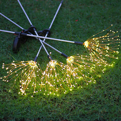 Qfdian Party decoration Party gifts hot sale new LED Solar Firework Lights Outdoor Waterproof Fairy Garland 90/150 LEDs Light String Garden Lawn Street Christmas Decoration