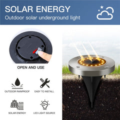 Qfdian home decor Solar Ground Lights 8/16 LED Solar Garden Light Waterproof Solar Led Light Outdoor Landscape Lights Lawn Yard Street Solar Lamp