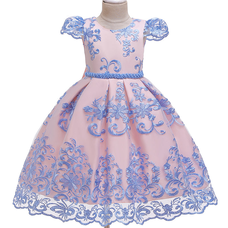 QFDIAN New Year Costume Big Bow Kids Girl Wedding Kids Dresses For Girls Princess Party Pageant Formal Dress Prom Girls Christmas Dress